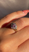 Load and play video in Gallery viewer, Vintage 9k Pink Zircon Diamond Heart Ring