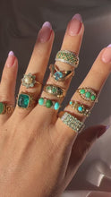 Load and play video in Gallery viewer, Antique Paste Green Crystal Ring