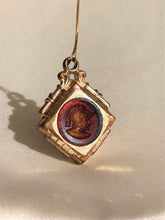 Load image into Gallery viewer, Antique Carnelian Warrior Intaglio Seal Watch Fob Pendant 1800s