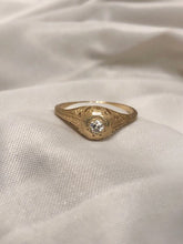 Load image into Gallery viewer, Antique 14k Diamond Art Deco Gypsy Ring