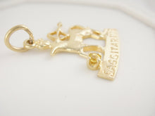 Load image into Gallery viewer, Vintage 14k Gold Topaz Sagittarius Centaur Charm Pendant November December Zodiac