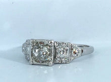 Load image into Gallery viewer, Antique 1.00 carat Art Deco Diamond Platinum Engagement Ring