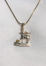 Load image into Gallery viewer, Vintage 14k Gold Topaz Sagittarius Centaur Charm Pendant November December Zodiac