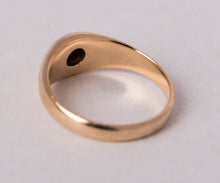 Load image into Gallery viewer, Antique 14k Gold Diamond Gypsy Signet Pinky Ring