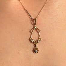 Load image into Gallery viewer, Antique 10k Art Nouveau Diamond Necklace