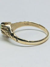 Load image into Gallery viewer, Victorian 14k Yellow Gold Genuine Opal Diamond Pinky Claw Toi Et Moi Ring
