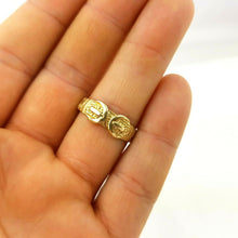 Load image into Gallery viewer, Vintage 9k Yellow Gold Double Belt Buckle Ring