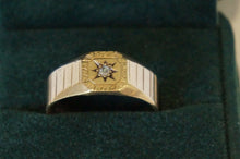 Load image into Gallery viewer, Antique 9k Gold Diamond Gypsy Ring