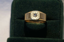 Load image into Gallery viewer, Antique 9k Gold Diamond Gypsy Ring