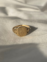 Load image into Gallery viewer, Antique 10k Gold Monogram CL Signet Ring