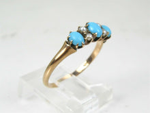 Load image into Gallery viewer, Antique Victorian Turquoise Pearl 10k Gold Ring