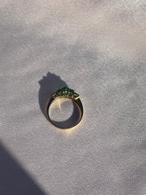 Load image into Gallery viewer, Vintage Emerald Diamond Tiered 14k Gold Ring