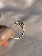 Load image into Gallery viewer, Vintage Emerald Diamond Tiered 14k Gold Ring