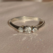 Load image into Gallery viewer, Antique Victorian Diamond Platinum Trilogy Ring