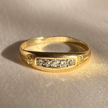 Load image into Gallery viewer, Antique Gypsy Diamond 15k Gold Edwardian Ring