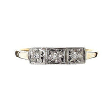 Load image into Gallery viewer, Antique Gypsy Diamond 18k Gold Platinum Ring