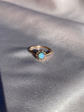 Load image into Gallery viewer, Antique 10k Gold Opal Diamond Cluster Ring