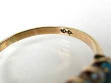 Load image into Gallery viewer, Antique Victorian Turquoise Pearl 10k Gold Ring