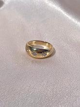 Load image into Gallery viewer, Vintage 9k Trilogy Gypsy Starburst Diamond Ring