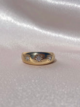 Load image into Gallery viewer, Vintage 9k Trilogy Gypsy Starburst Diamond Ring
