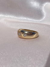 Load image into Gallery viewer, Vintage 9k Trilogy Gypsy Starburst Diamond Ring
