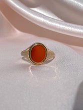 Load image into Gallery viewer, Vintage 9k Carnelian Signet Ring