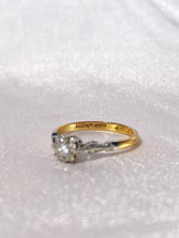 Load image into Gallery viewer, Antique 18k Platinum Solitaire Diamond Ring