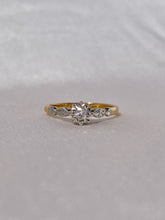Load image into Gallery viewer, Antique 18k Platinum Solitaire Diamond Ring