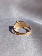 Load image into Gallery viewer, Antique 9k Gold 1925 Phyll Xmas Ring Signet