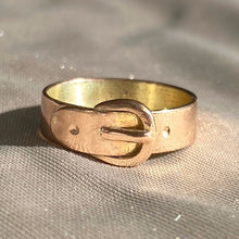 Load image into Gallery viewer, Vintage Belt Buckle 9k Rose Gold Ring
