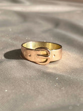 Load image into Gallery viewer, Vintage Belt Buckle 9k Rose Gold Ring