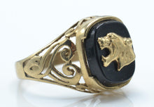 Load image into Gallery viewer, Vintage 9k Tiger Onyx Signet Ring