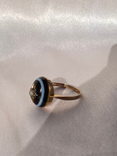 Load image into Gallery viewer, Antique 9k Pearl Agate Gypsy Ring