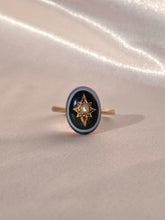 Load image into Gallery viewer, Antique 9k Pearl Agate Gypsy Ring