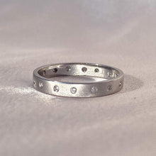 Load image into Gallery viewer, Vintage 18k White Gold Eternity Diamond Band