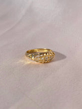 Load image into Gallery viewer, Antique 18k Diamond Gypsy Boat Ring