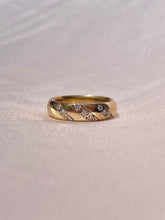 Load image into Gallery viewer, Vintage 9k Diamond Domed Ring Band