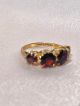 Load image into Gallery viewer, Vintage 9k Garnet Eternity Ring