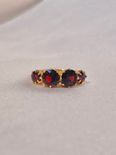 Load image into Gallery viewer, Vintage 9k Garnet Eternity Ring