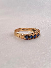Load image into Gallery viewer, Vintage 9k Sapphire Eternity Ring Band