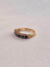 Load image into Gallery viewer, Vintage 9k Sapphire Eternity Ring Band