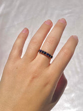Load image into Gallery viewer, Vintage 9k Sapphire Eternity Ring Band