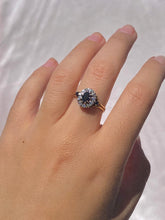 Load image into Gallery viewer, Vintage Sapphire Diamond Cluster Ring 1993