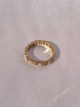 Load image into Gallery viewer, Vintage 9k Eternity Etruscan Garnet Pearl Ring