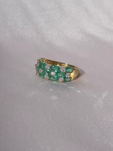 Load image into Gallery viewer, Vintage 9k Emerald Sapphire Ring