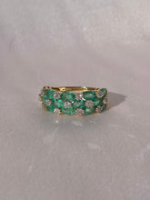 Load image into Gallery viewer, Vintage 9k Emerald Sapphire Ring