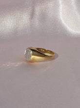 Load image into Gallery viewer, Vintage 9k Oval Diamond Cluster Signet Ring