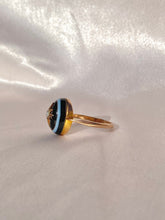 Load image into Gallery viewer, Antique 9k Pearl Agate Gypsy Ring