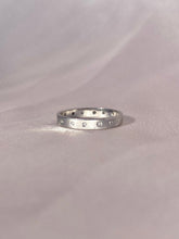 Load image into Gallery viewer, Vintage 18k White Gold Eternity Diamond Band