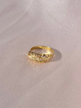 Load image into Gallery viewer, Antique 18k Diamond Gypsy Boat Ring